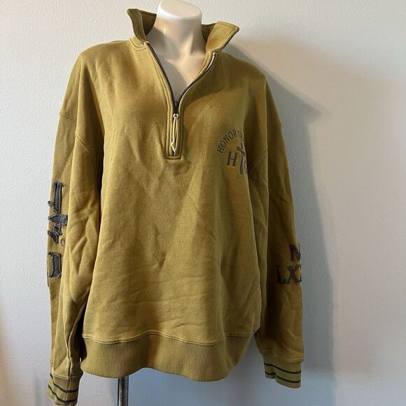 Honor The Gift Prep School Henley Sweatshirt Size 3XL Mustard Yellow Pullover - Picture 11 of 11